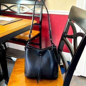 Black Rebecca Minkoff Darren deerskin shoulder bag